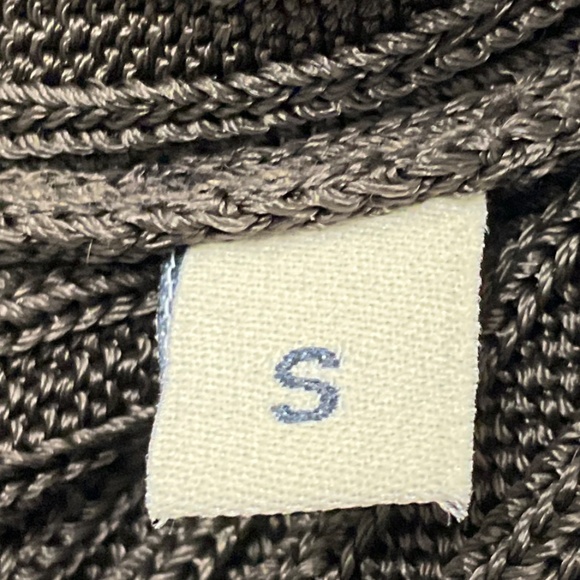 OFFICINE GENERALE DARK COFFEE JANA RIBBED SHINY VISCOSE POLO TOP - Picture 5 of 6